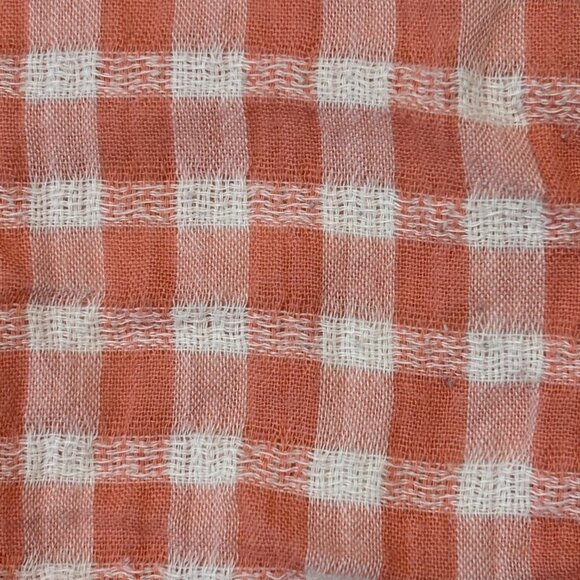 Crop Ruffle Blouse - Peach and White Gingham - Picture 7 of 10